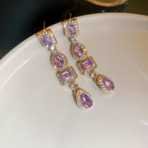 lavender earrings statement