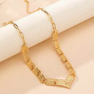 Élise French Geometric Gold Choker