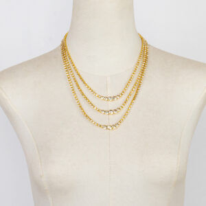 Triple Layer Crystal Shine Necklace