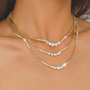 Triple Layer Crystal Shine Necklace